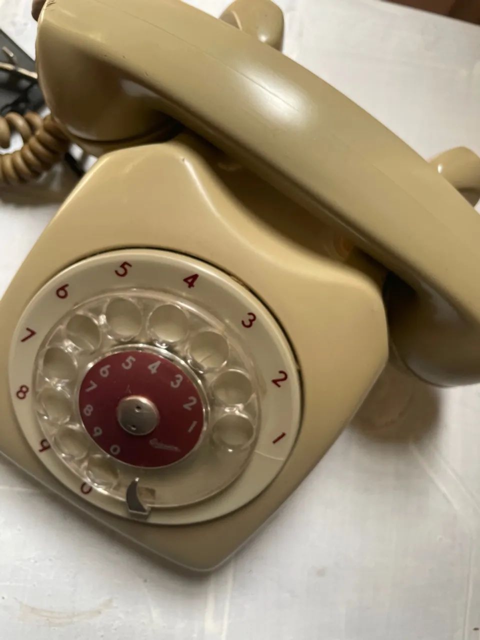 Telefone antigo de disco Ericsson bege - Foto 2