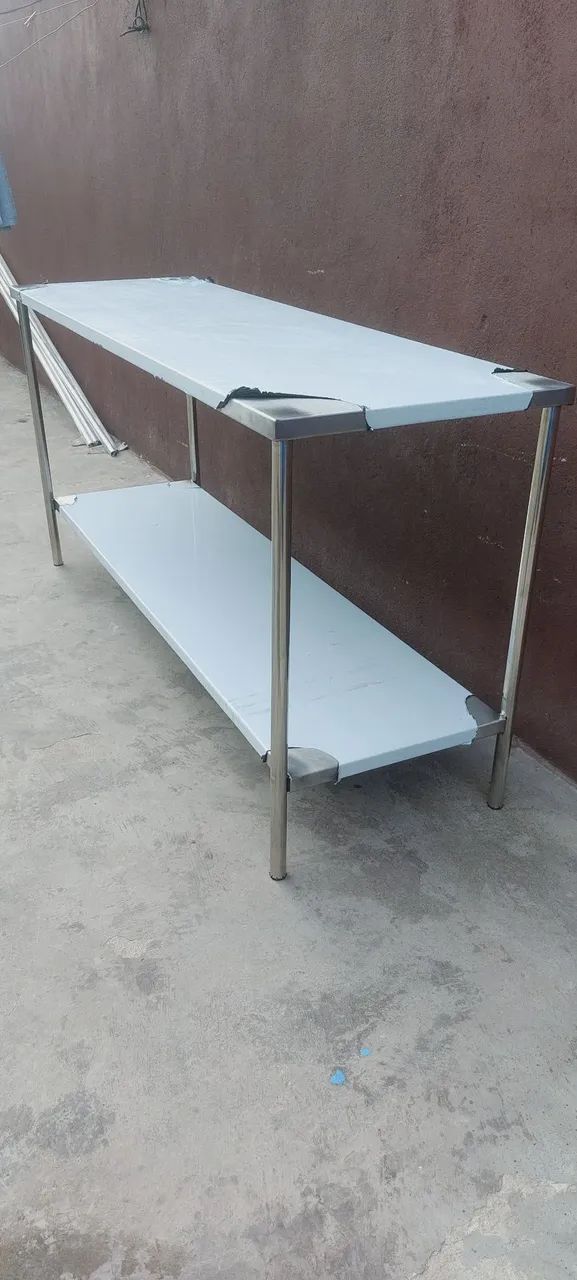 Mesa toda inox 190x60 e 90 de altura  - Foto 3