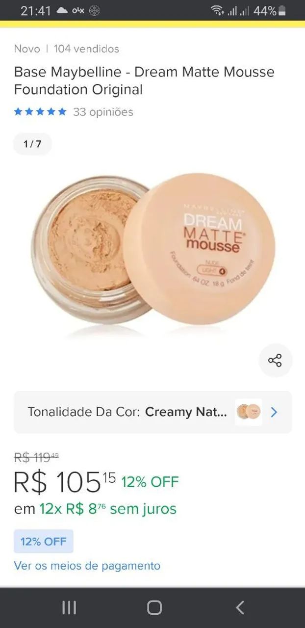 Base Maybeline - preço unitário, tenho 5  - Foto 4