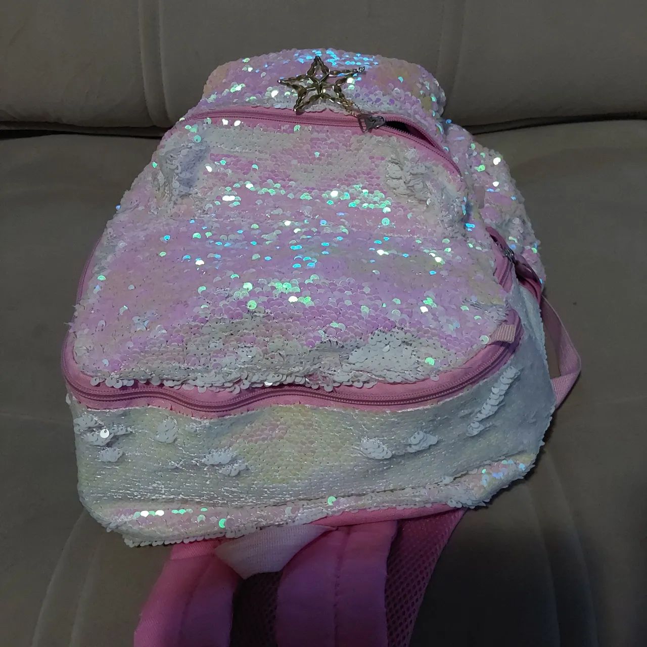 UP4YOU Pink Sequined Backpack64319736752514123