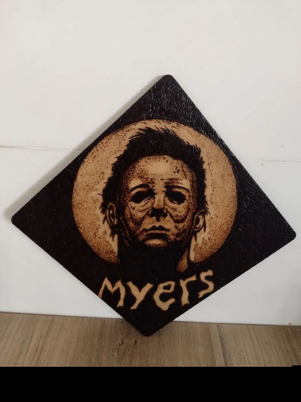 QUADRO PIROGRAFADO EXCLUSIVO MICHAEL MYERS - Foto 2