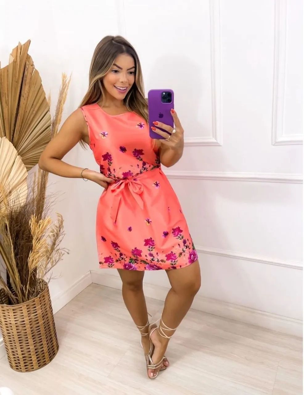 Vestido Floral Rosa 