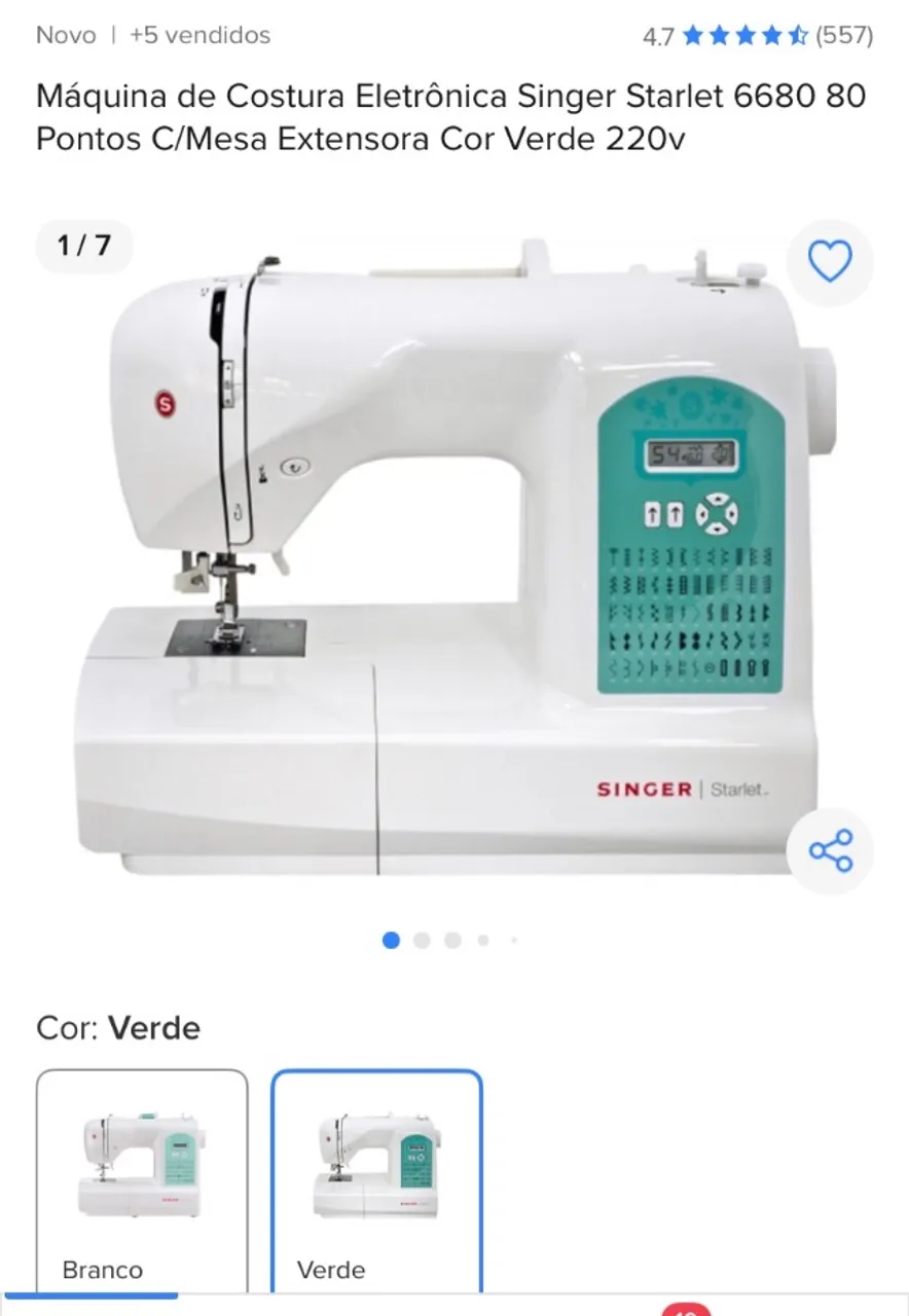 Máquina de costura Singer