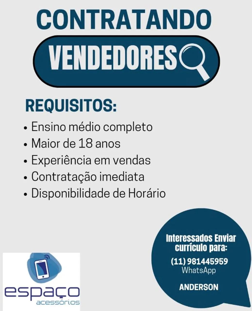 Contrata-se Vendedores(as) com Urgência para Mauá Plaza Shopping 