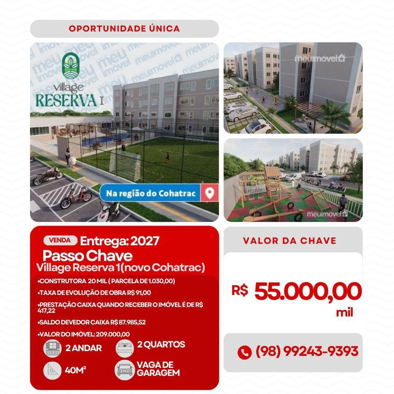 Passo chave de apartamento no novo cohatrac,  GRAN VILLAGE RESERVA I