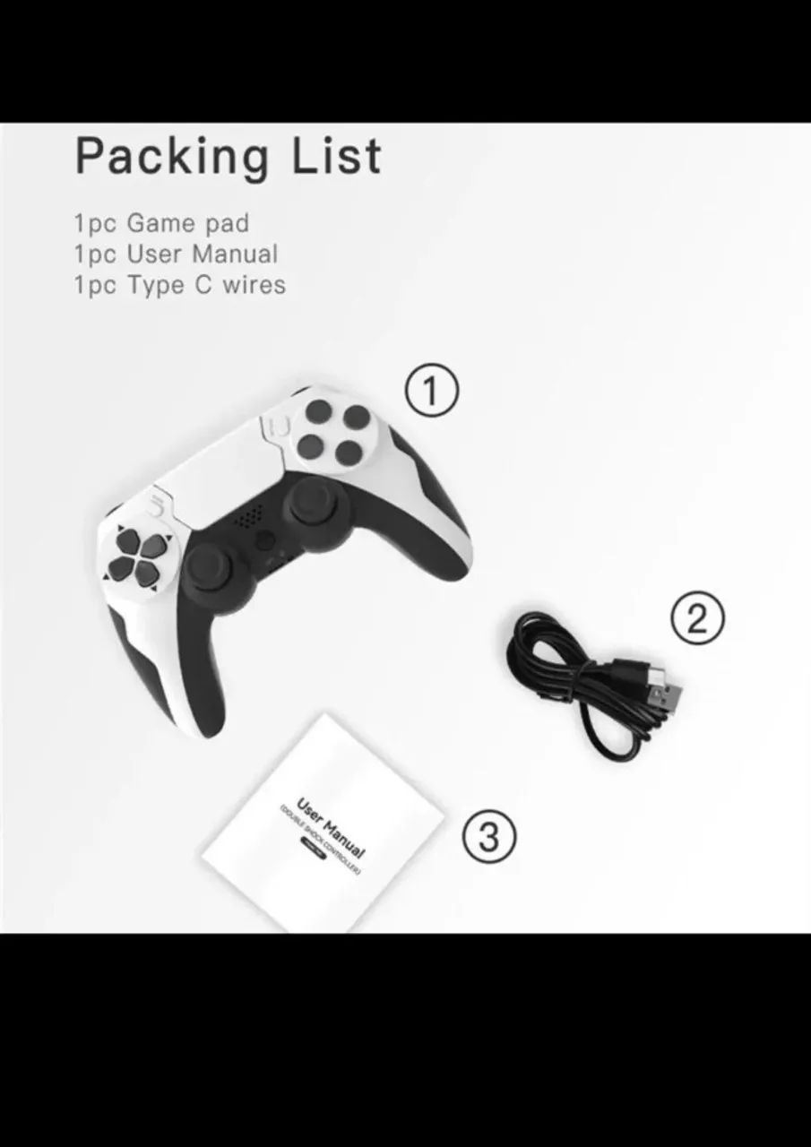 Controle Para PS4 Compatível com PS3, PS4, PC, Android e iOS Novo - Foto 5