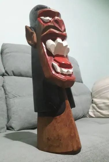 Carranca de Madeira pura Arte           