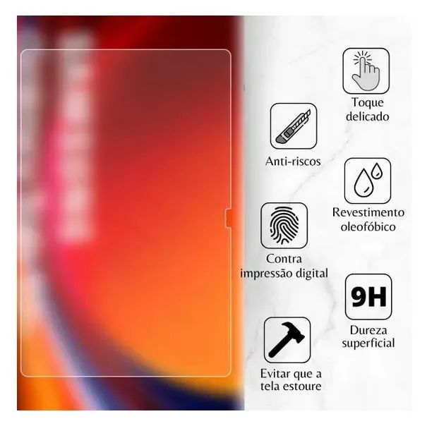 PELICULA PROTEÇÃO DE VIDRO TEMPERADO SAMSUNG TAB S9 FE+ S9 PLUS 12.4 X616 X610 (12.4) - Foto 2