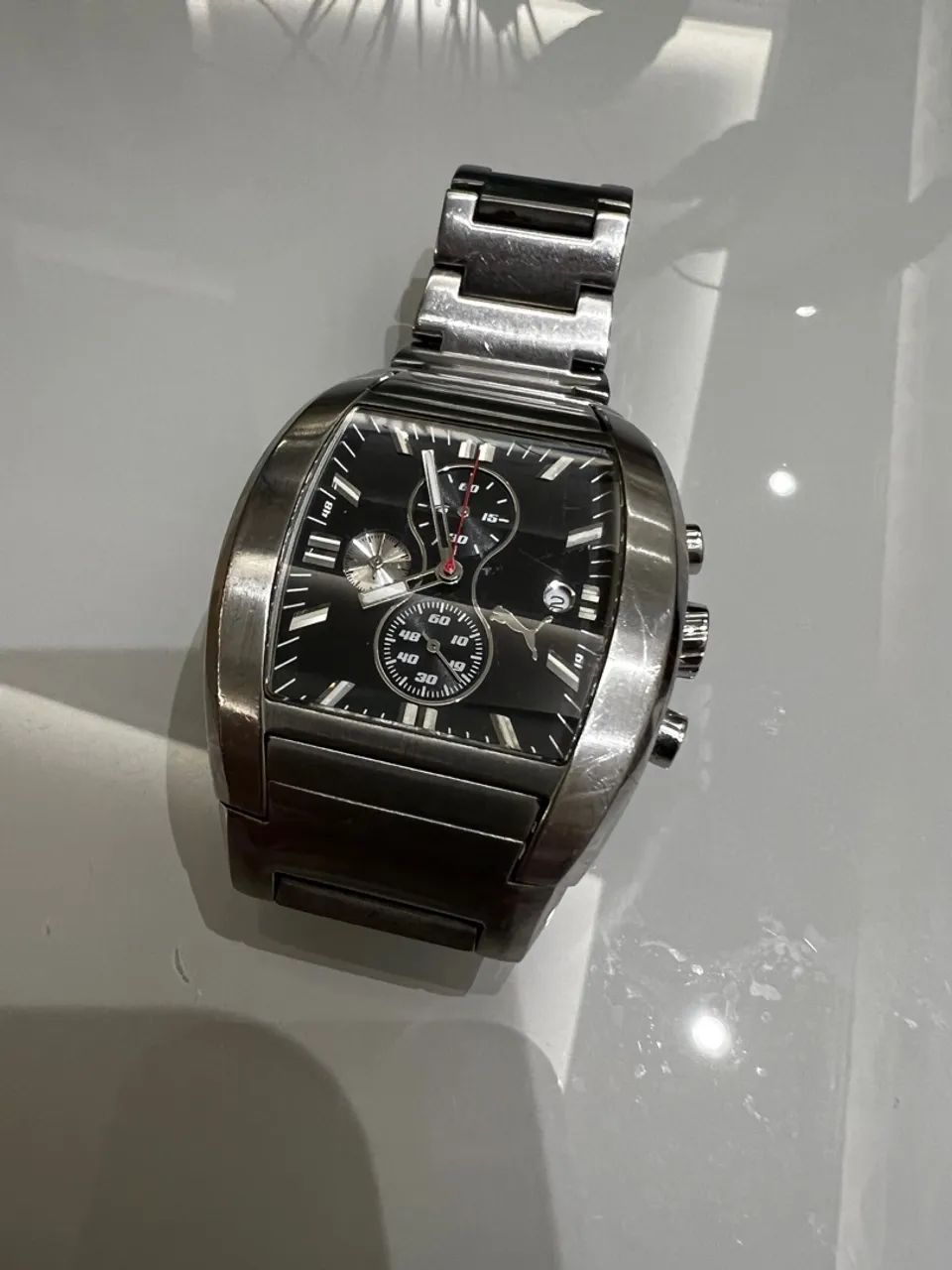 Relógio Puma Original Caixa e Pulseira em Aço