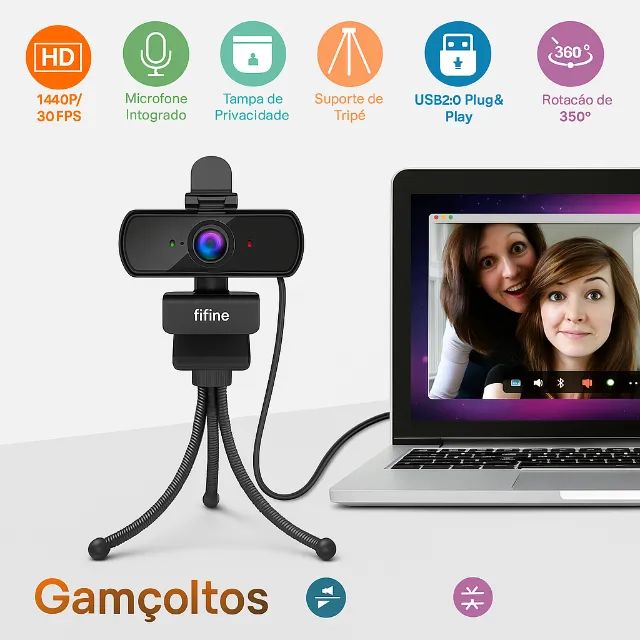 Webcam FIFINE K420 - Qualidade Profissional para Streaming e Videoconferências - Foto 3