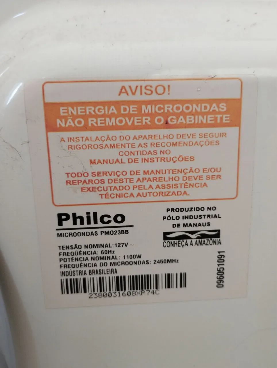 Microondas Philco 20L 127v - PMO23BB (com defeito) - Foto 4