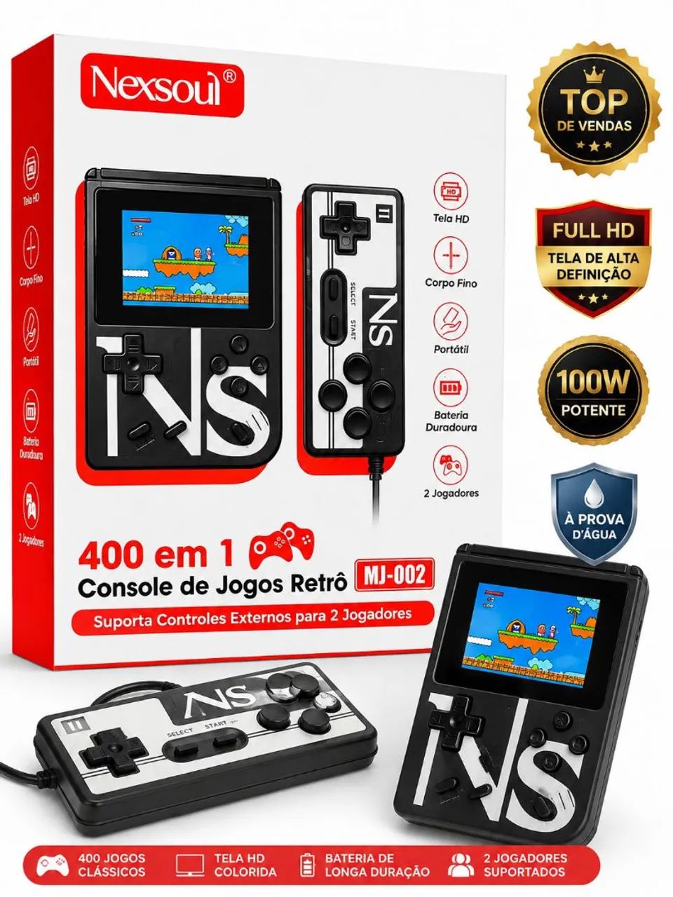 Console de jogos retrô ,400 em 1 