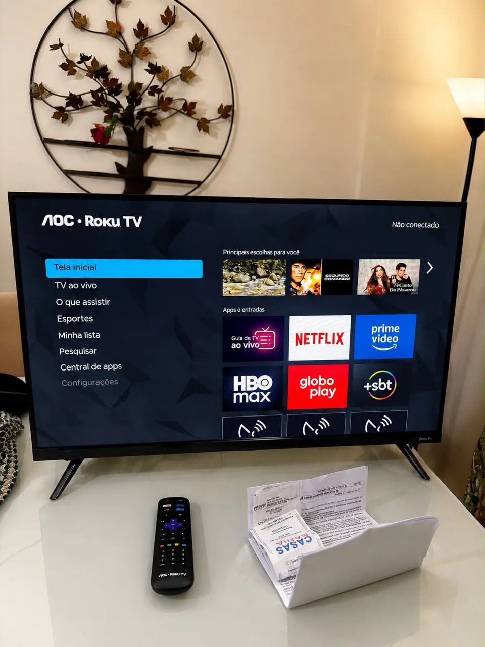 SMART TV 32 Polegadas AOC/ 1 mês de uso com nota fiscal - Foto 4