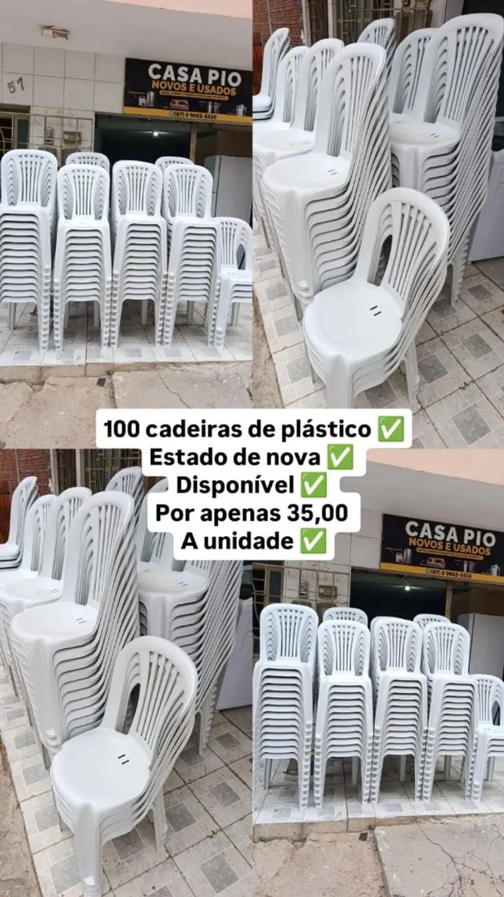 Cadeiras de plástico 35 unidade