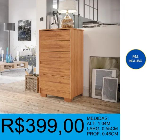 Comoda- batrol - 5 gavetas - compre hoje e receba em até 72 horas - Foto 3