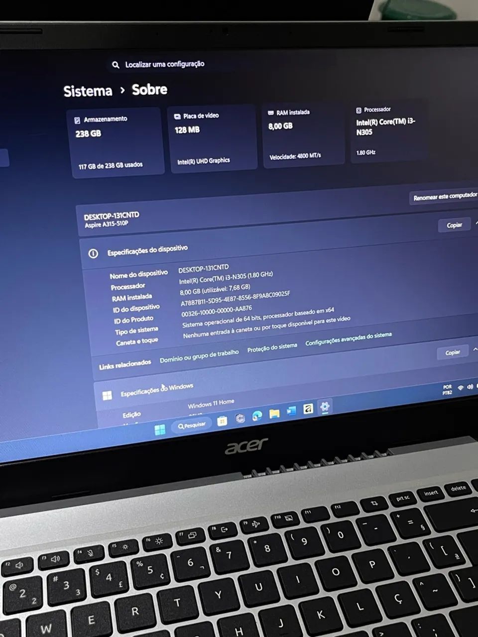 Notebook Acer Aspire 3 A315-510P  - Foto 2