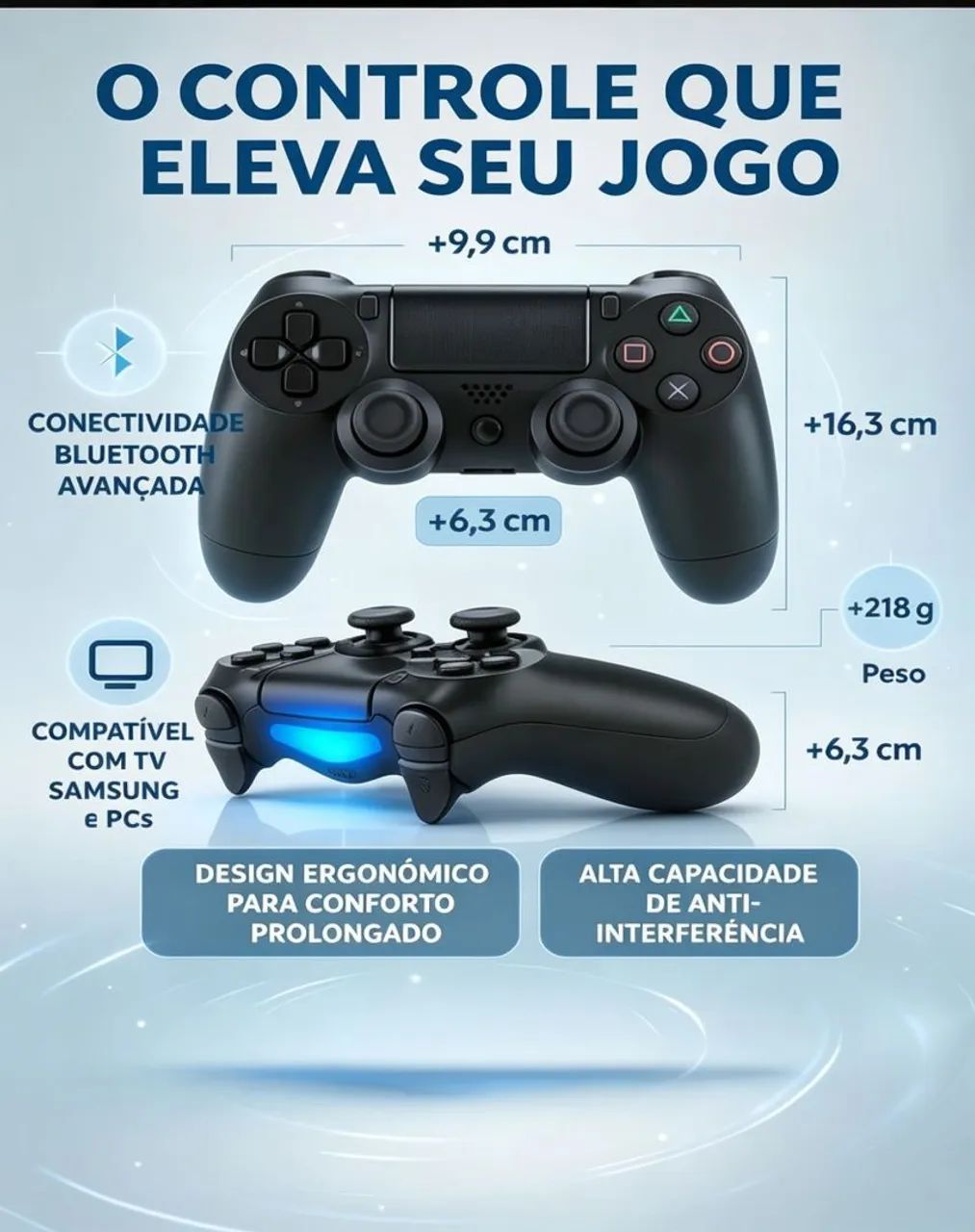 Controle Ps4 - Foto 2