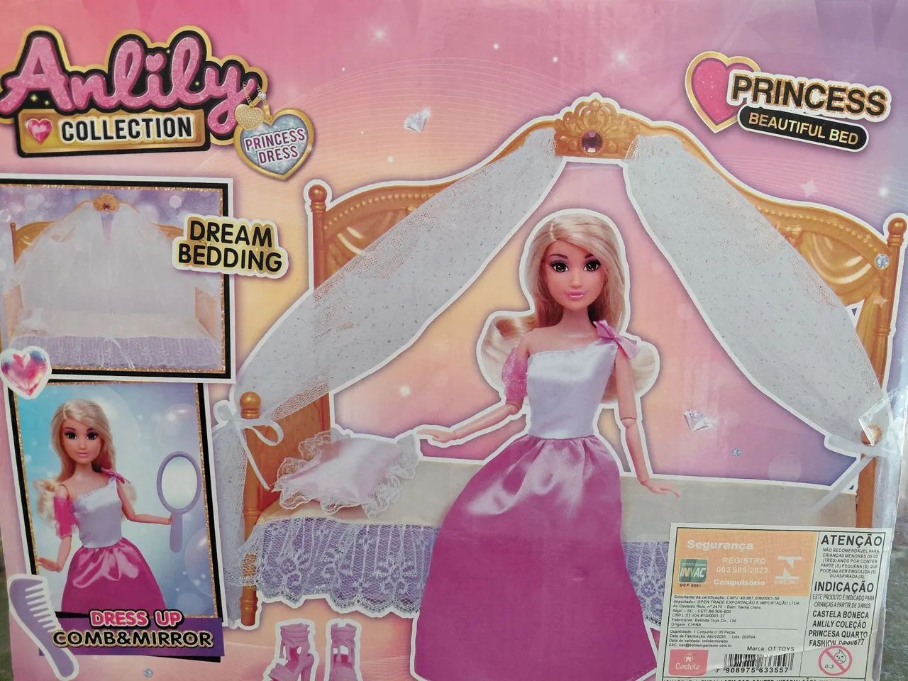 Boneca Anlily Princesa com Cama!  - Foto 4