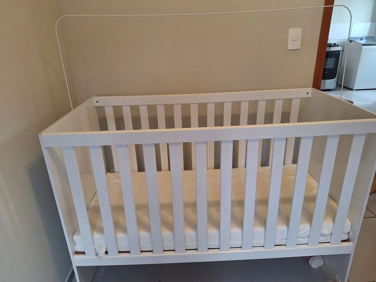 Berço Americano Branco com Colchão BF - Foto 2