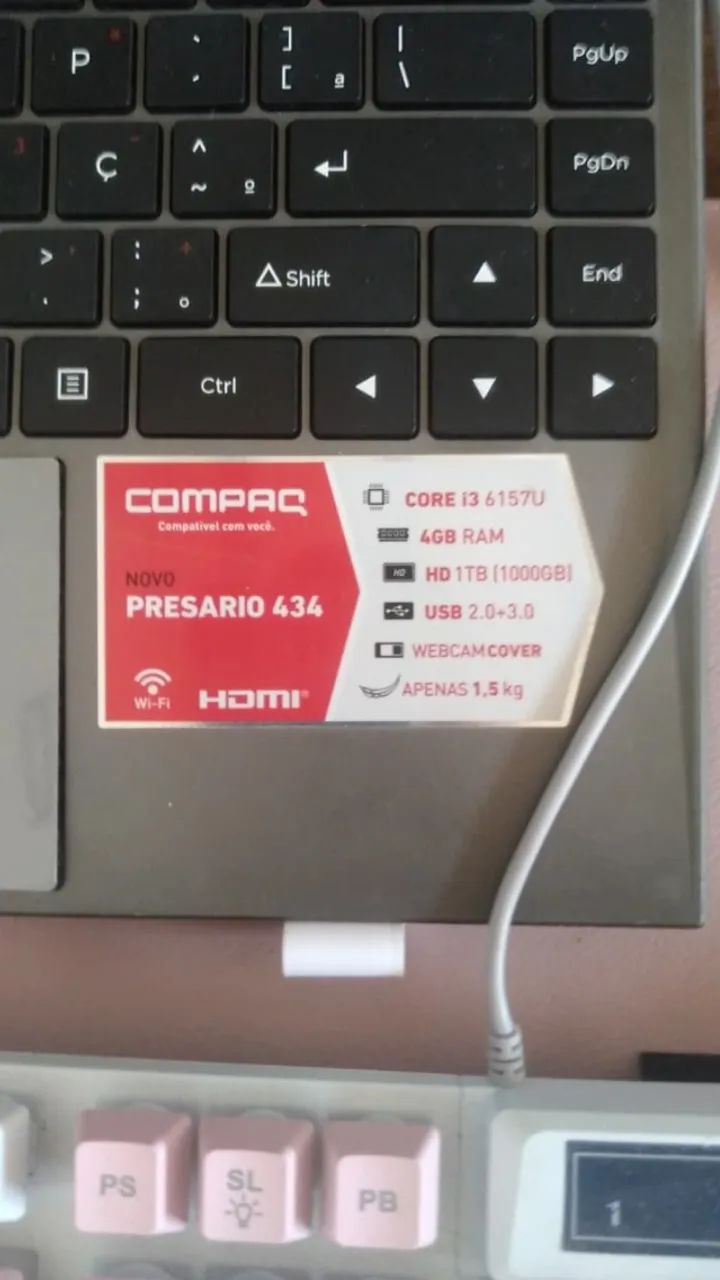 Notebook Compaq Presario 434 - Core i3 + SSD