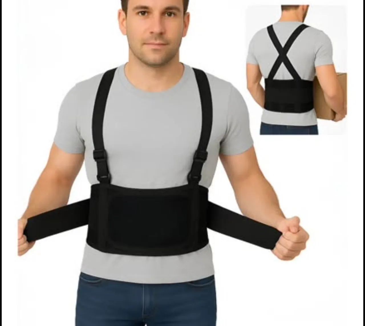 Cinta Lombar Faixa Abdominal Colete Lombar  P/ Coluna