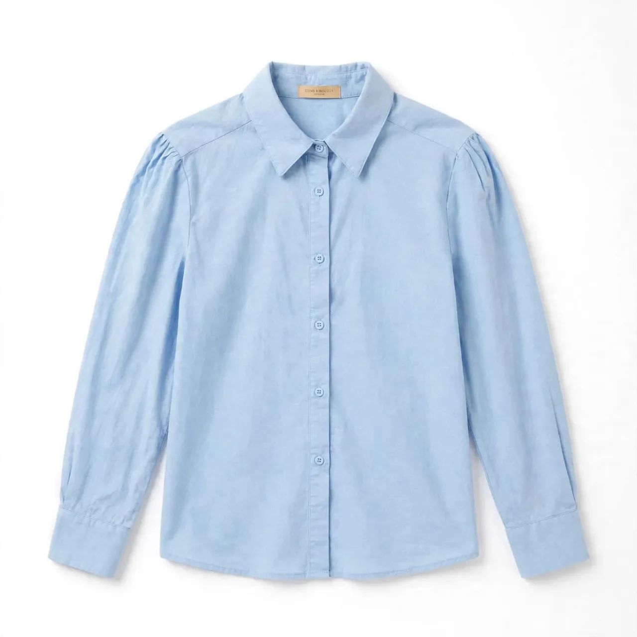 Blusa azul de botão 