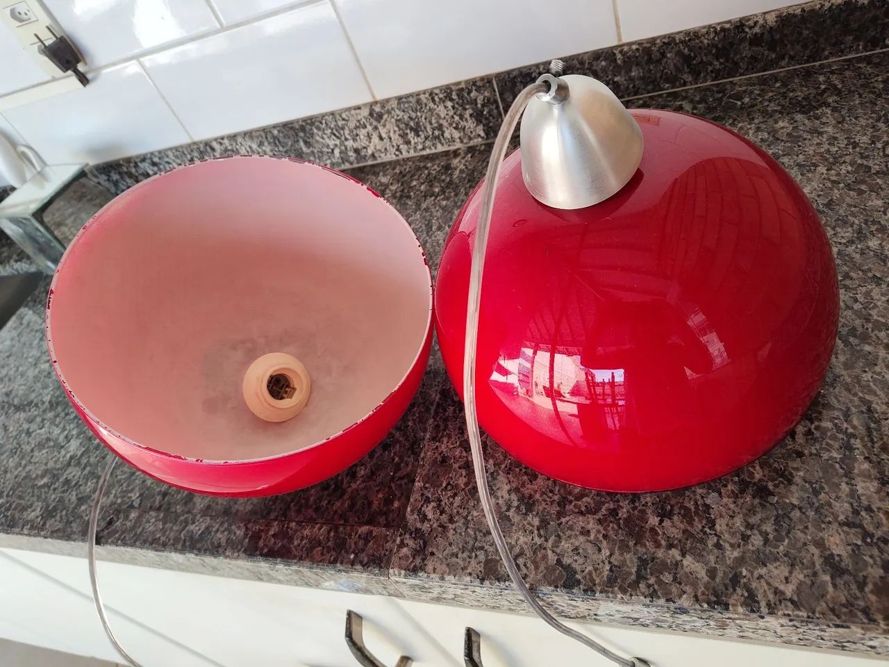 Pendente de vidro vermelho  - Foto 3
