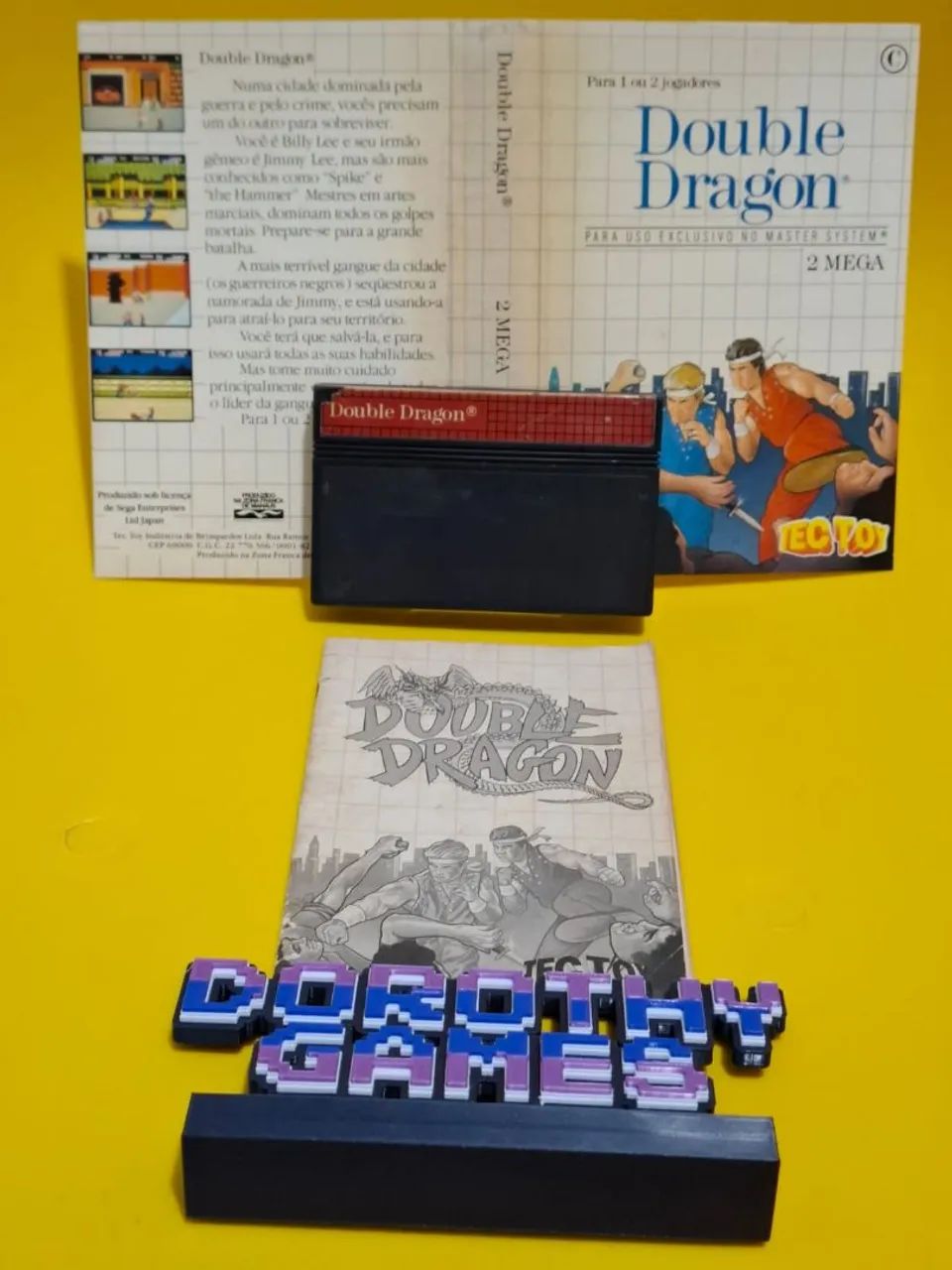 Double dragon master system caixinha papelao recortada original