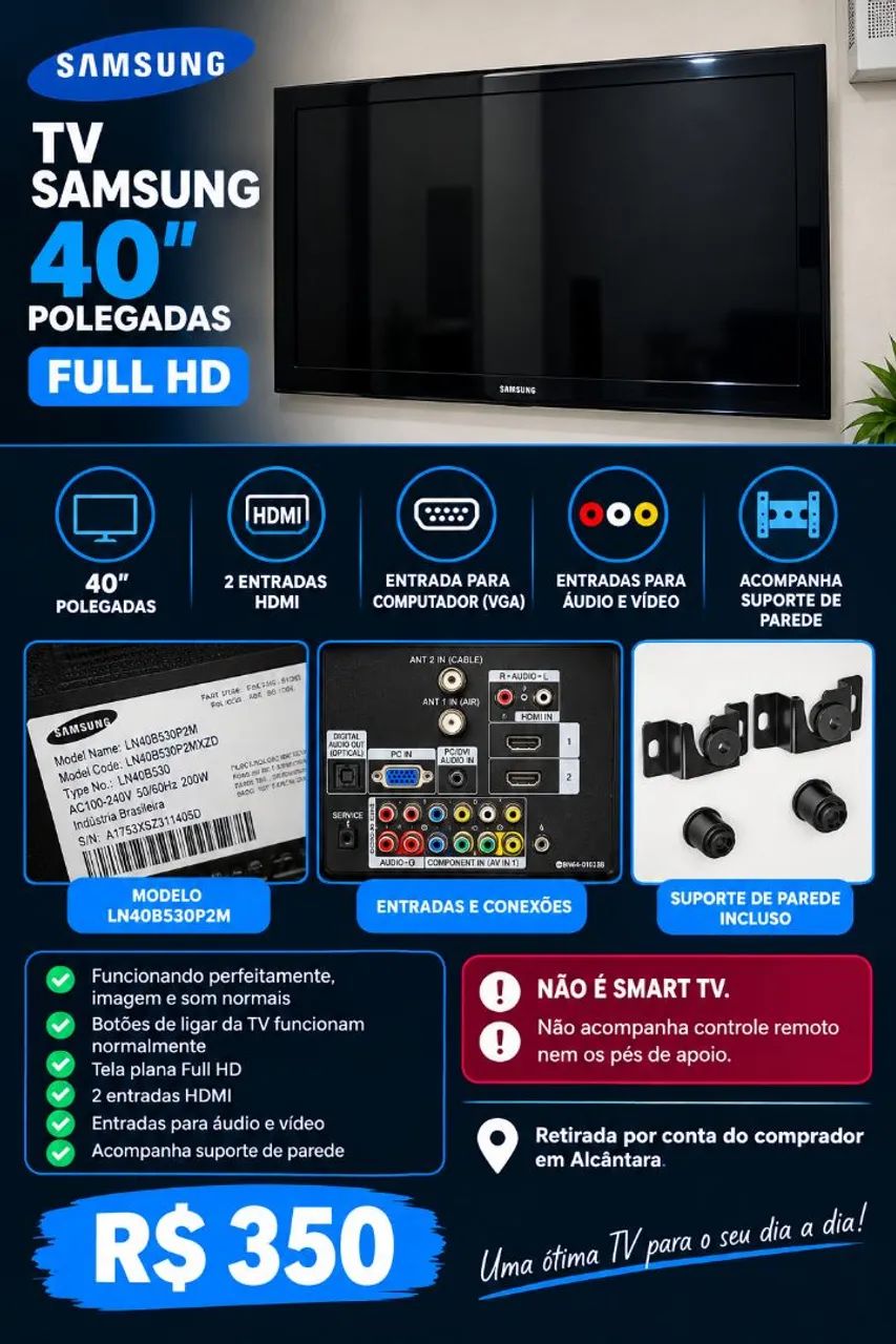 Tv Samsung 40 polegadas  - Foto 3