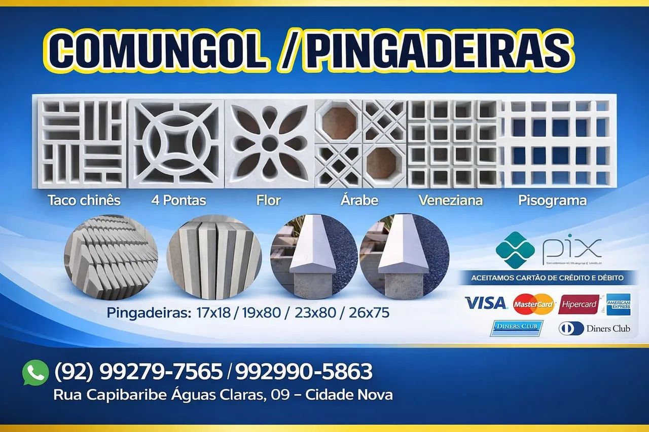 Pingadeiras casinha e Reta 