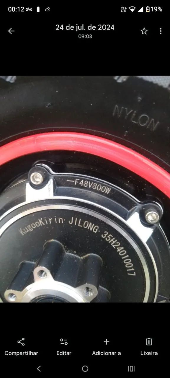 Motor de bicicleta elétrica 800w aro 20
