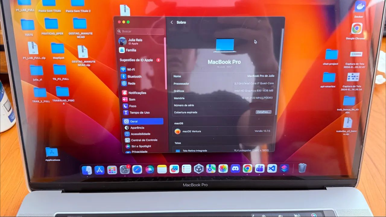 Macbook Pro 15.4 polegadas, 3,1GHz, Intel Core i7 - Foto 2