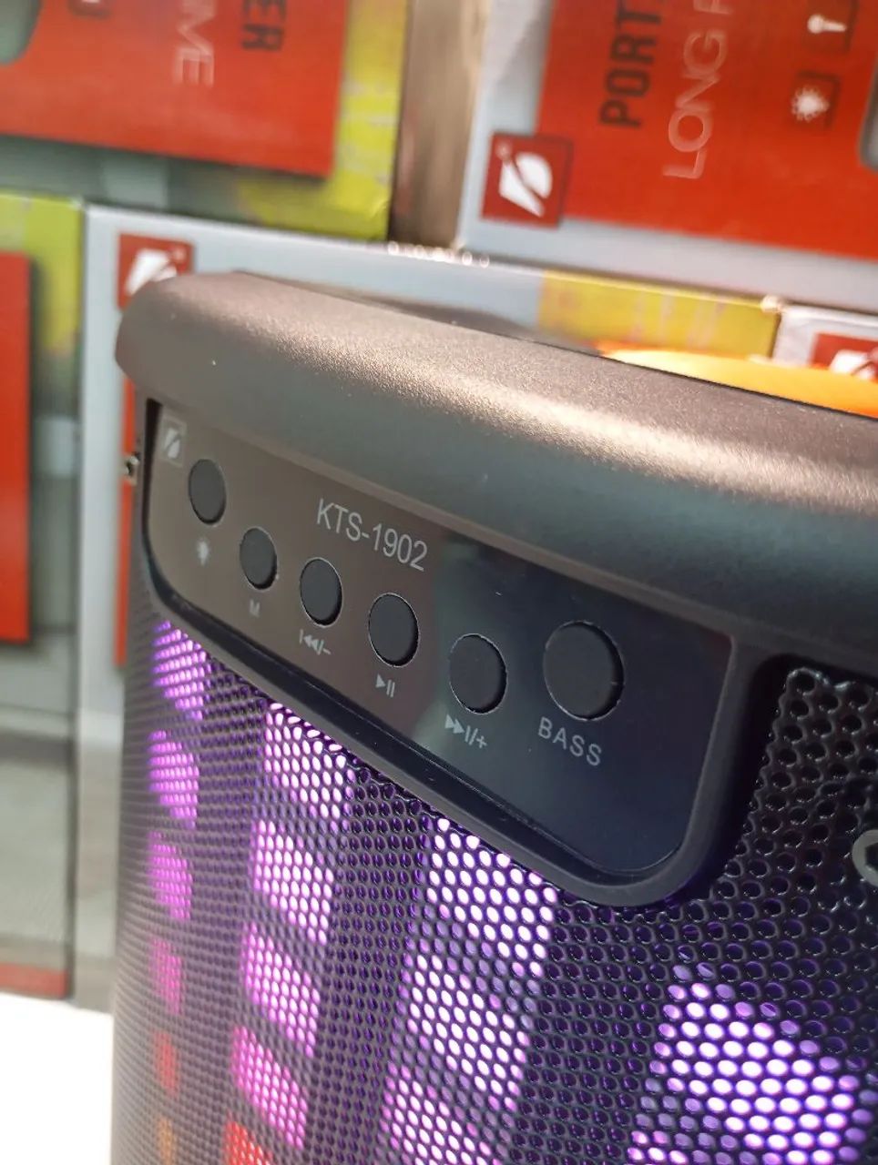 Caixa de Som Bluetooth KTS-1902 com LED - Foto 2
