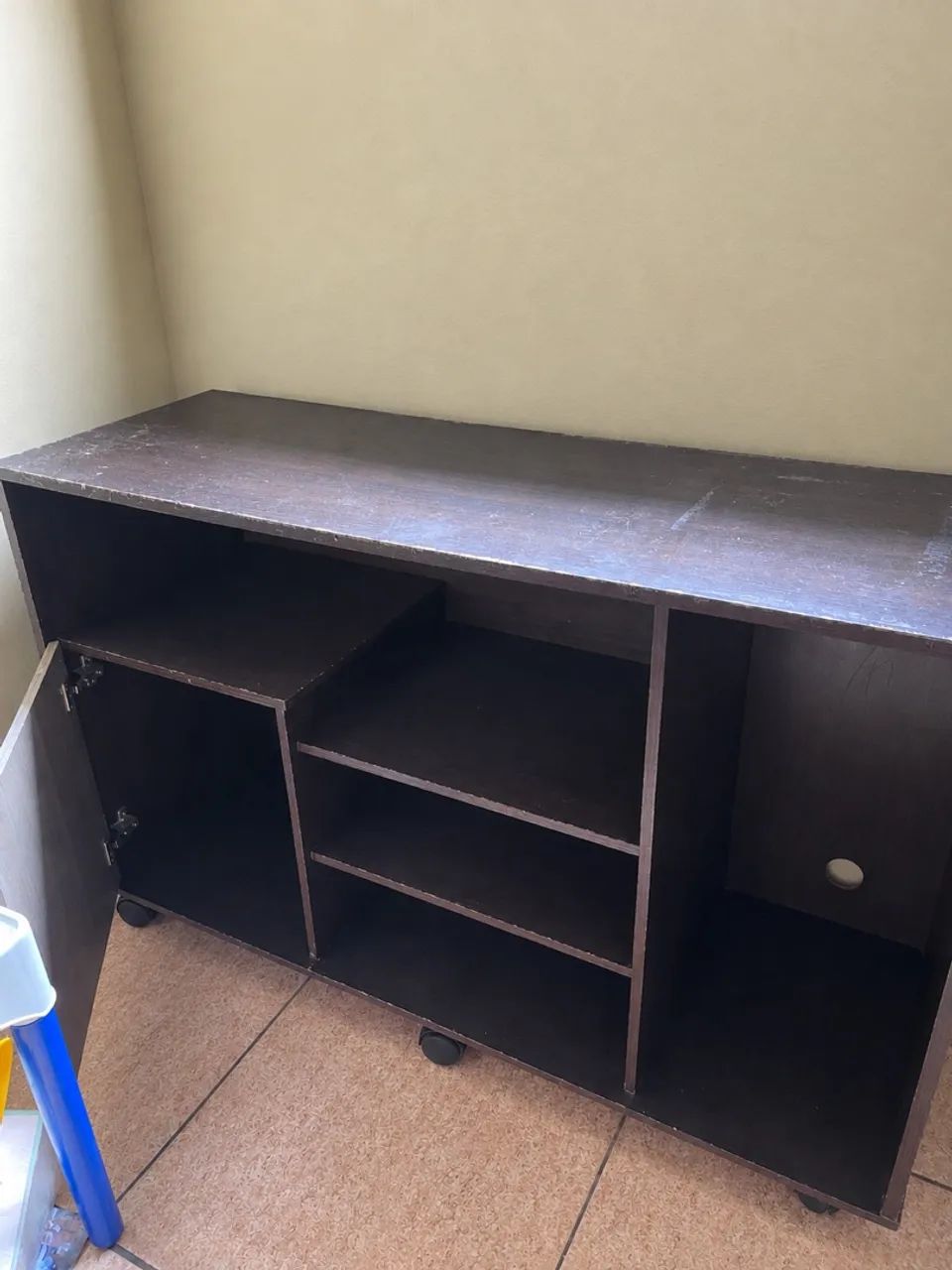 conjunto rack e painel para tv marrom - Foto 2