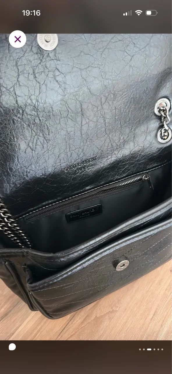 Bolsa YSL Niki média preta - Foto 3