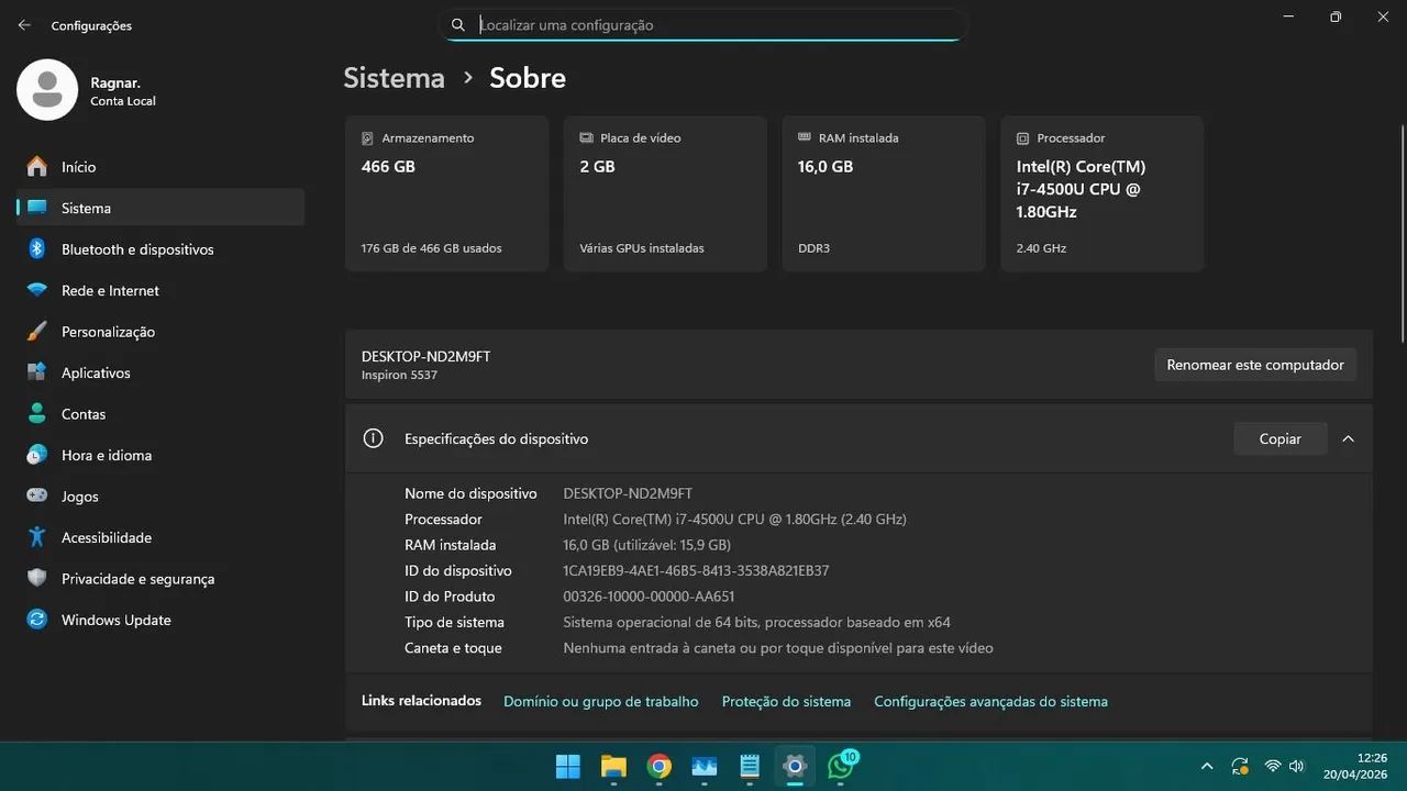 NOTEBOOK Dell i7