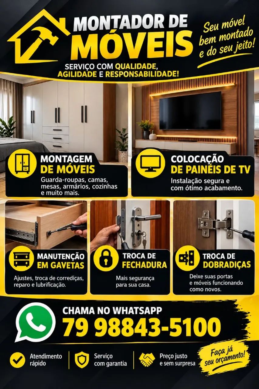 Montador de móveis e reparos em geral 