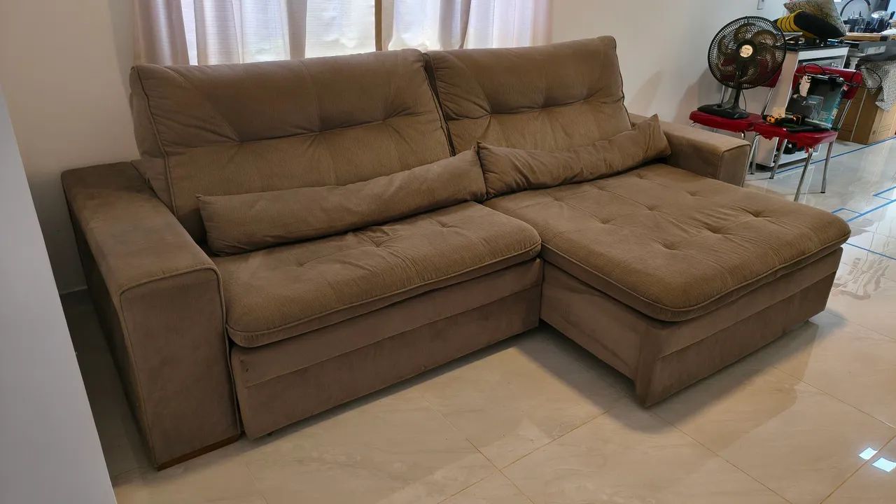 Sofá retrátil reclinável 2.90m