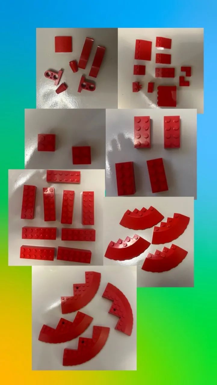 Lote de peças Lego Original Vermelhas - Foto 2