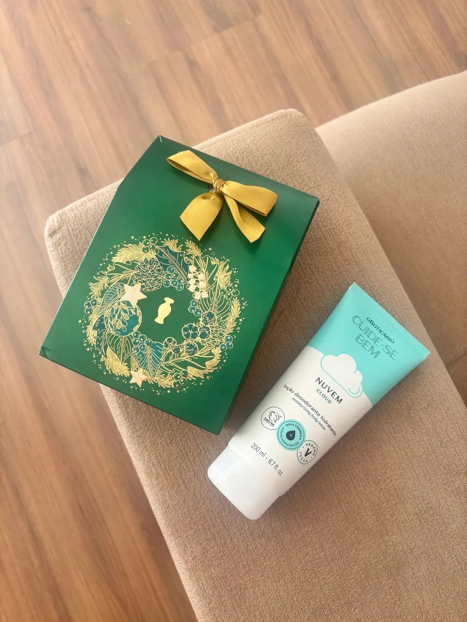 Hidratante Nuvem O Boticário + Embalagem Exclusiva Natal