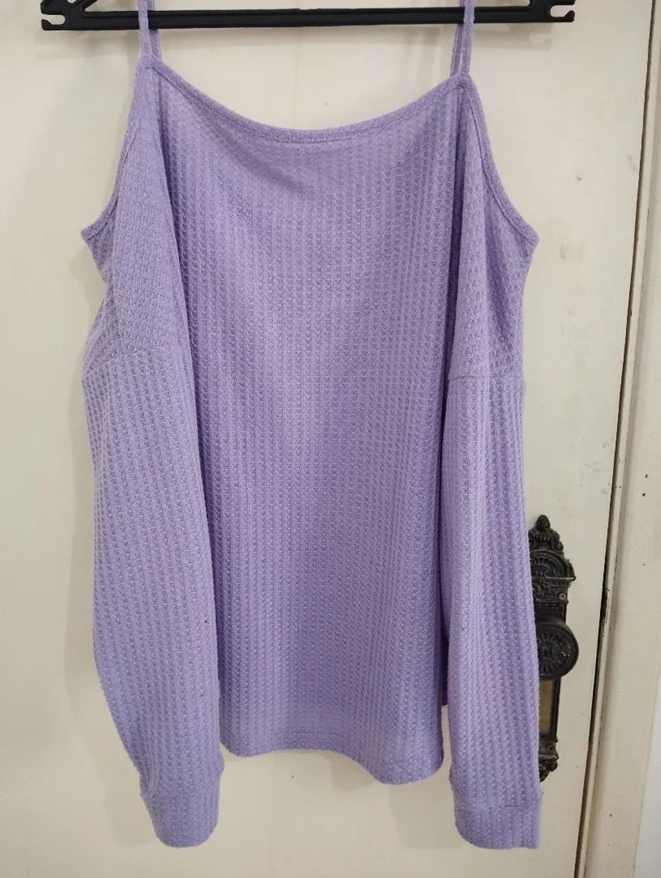 Blusa de manga comprida aberta nos ombros  - Foto 5