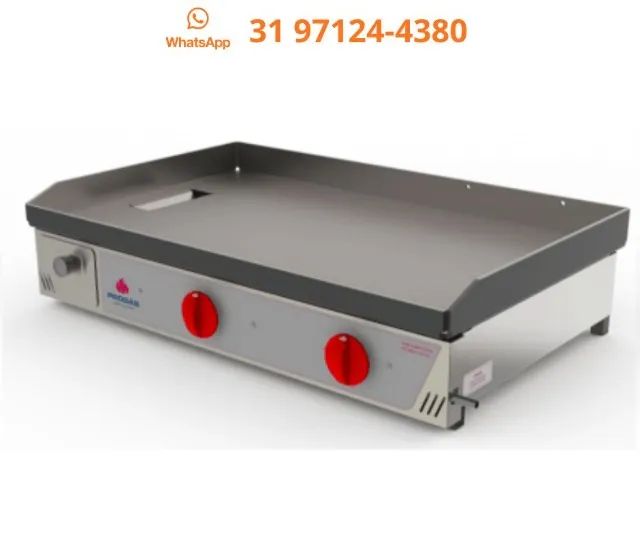Chapa de Lanches 80CM Progas 2 Queimadores