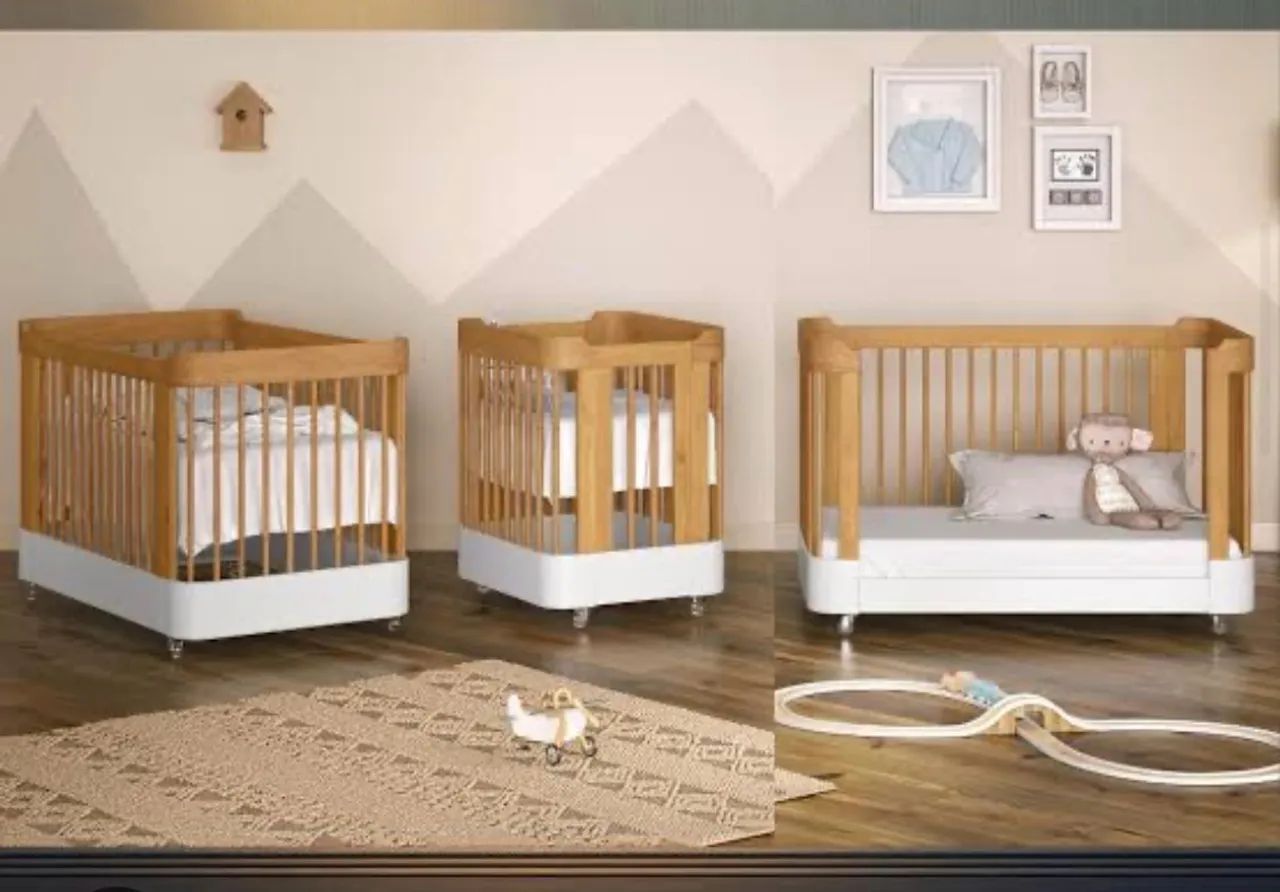 Berço evolutivo premium 3 em 1 + colchão ortobom - Foto 3