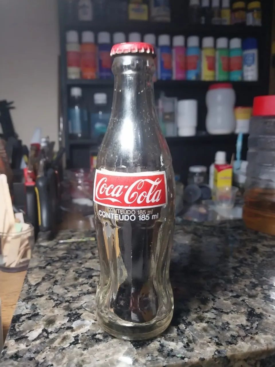 Garrafa coca cola cromada
