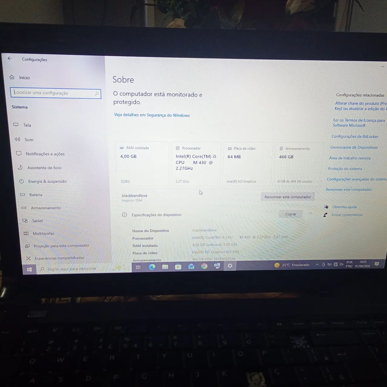 Vendo um notebook tá Dell i5