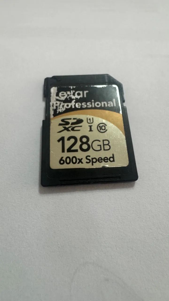 Cartão de Memoria Lexar professional 128GB SDxc 600xSpeed Class 10 perfeito