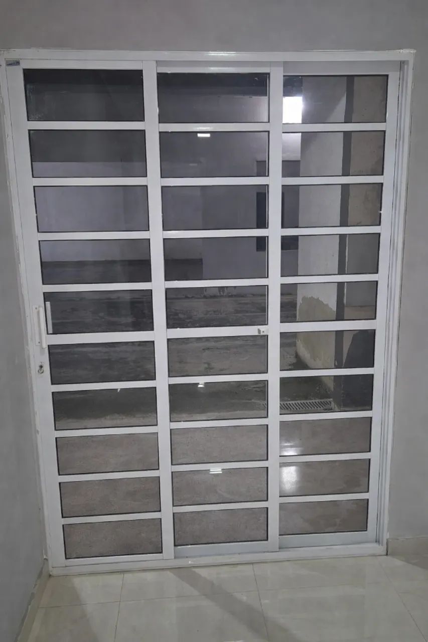 White Aluminum Door