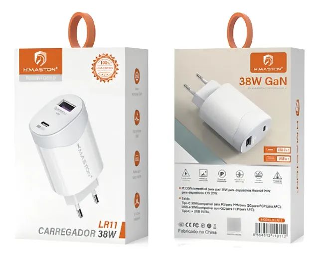 CARREGADOR 38W  USB/TIPO C