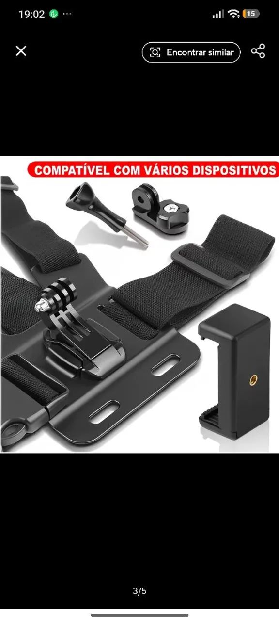 Cinta peitoral pra câmeras Gopro e celular top zero  - Foto 4
