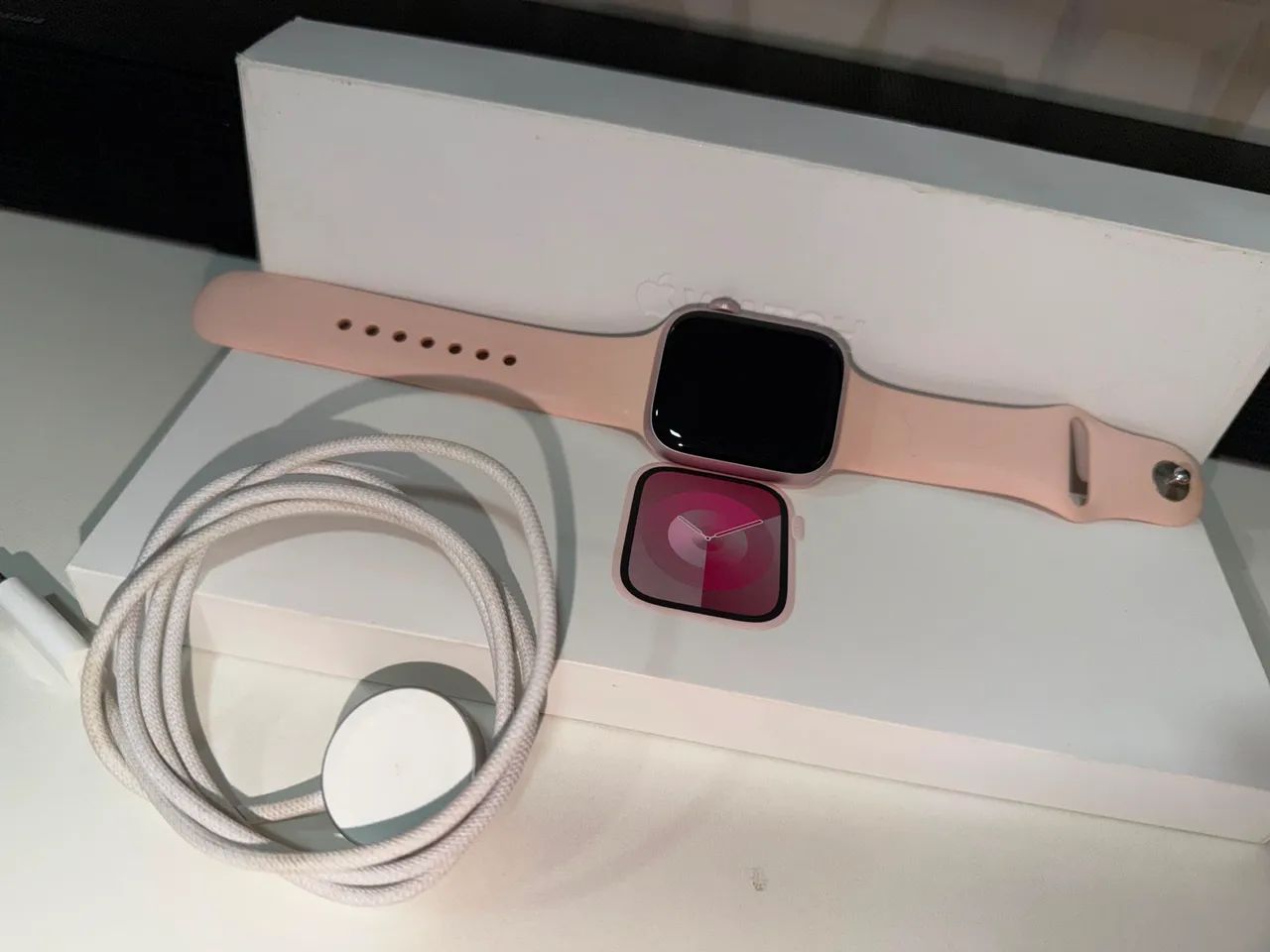 Relógio Apple Watch séries 9 pink 45MM - Foto 2